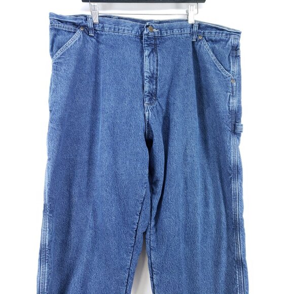 Wrangler Relaxed Fit Fleece-Lined Mens Jeans 42x30 Denim Cotton Blend - Picture 7 of 10
